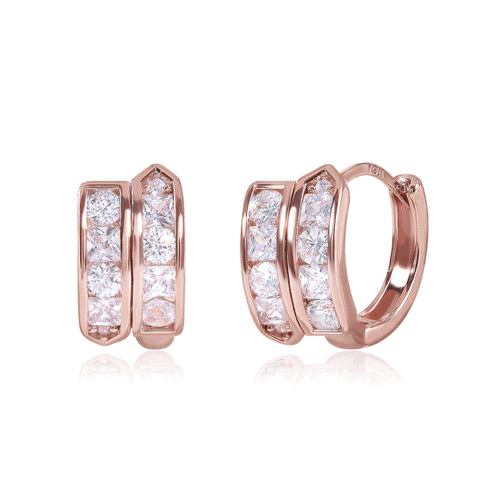 #Daily Sale★<br> <font color="red">14k gold★Free shipping★</font><br> Kelure Square One Touch Ring Earring<br> EA2689 Korea