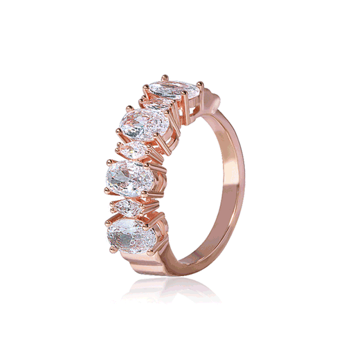 #Daily Sale★<br><font color="red"> </font>Flare Crystal Ring(free,L)<BR> RA0548 Korea