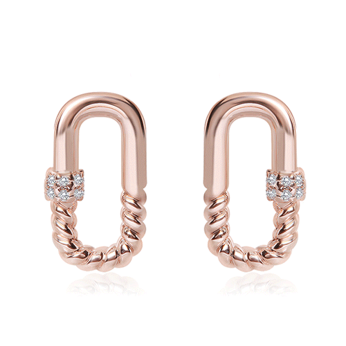 #Uniform price 19,800 won★<br> <font color="red">14K Gold★Same-day shipping★</font><br> Poisé Twisted Earring<br> EA3056