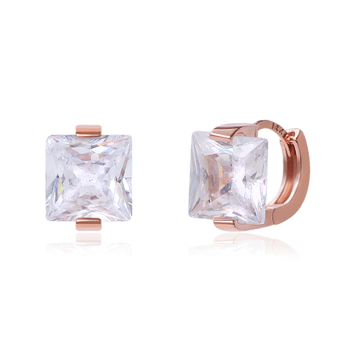 Daily Sale★<br> <font color="red">14k gold★</font><br> Cleo Crystal One Touch Ring Earring<br> EA2476