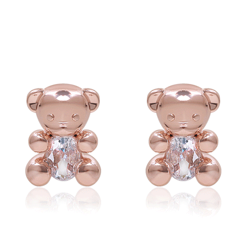 Summer limited special price★<br> <font color="red">14k gold★Same-day shipping★</font><br> Teddy Crystal Earring<br> EA2545