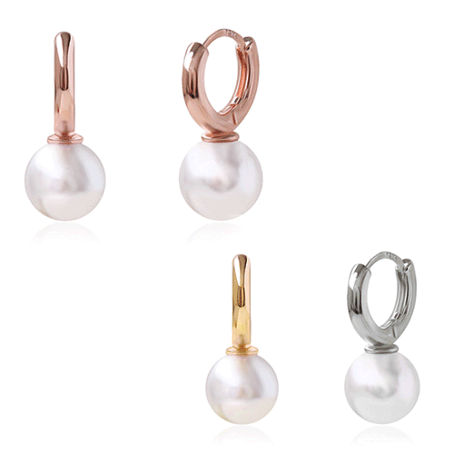 Daily Sale★<br> <font color="red">14k gold★</font><br> <font color="red">ALL 14K Add!</font><br> Shortier pearl one touch ring Earring EA2515
