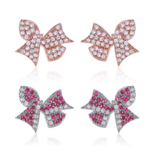 Daily Sale★ <font color="red"><br>14K★Same-day shipping★</font><br> Clara Bowknot Earrings<br> EA2701