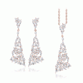 Set Special Sale 33%+Free Shipping<br> <font color='red'>14k gold★</font><br> Chandelier Earrings +Necklace<br> SET0040 Korea