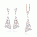 Winter Specials★<br> <font color='red'>14k gold★</font><br> Chandelier Earrings +Necklace<br> SET0040 Korea