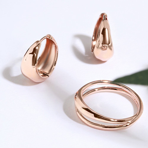 March Spring Special Price + Free Shipping★<BR> <font color="red">14k gold★</font><br> Remi simple ring Earring+Ring<BR> SET0054