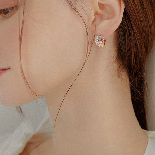 New arrivals 50% off ★Free shipping<br> <font color="red">'IU/Somi' outfit★</font><br> 14K★<br> Bling Shine One Touch Ring Earrings EA0818