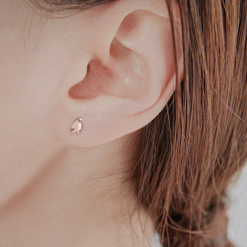 May Spring Special ★Free Shipping<br> <font color="red">92.5 Silver★</font><br> Penguin Mini Earring<br> EA0039_A