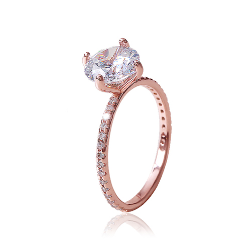 May Spring Special + Free Shipping★<br><font color="red"></font> Diamond One Stone Ring (size 10-18)<br> RA0429 Korea