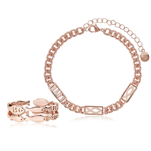 May Spring Special + Free Shipping ★Same-day shipping★<br> <font color="red">Lucky Rich Fish Set<BR> bracelet/Ring SET</font><br> Padeng chain SET Korea