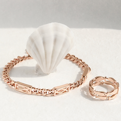 May Spring Special + Free Shipping ★Same-day shipping★<br> <font color="red">Lucky Rich Fish Set<BR> bracelet/Ring SET</font><br> Padeng chain SET