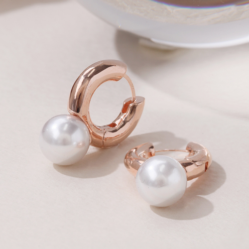May Spring Special + Free Shipping★<br> <font color="red">14k ★</font><br> Showmei pearl one-touch ring Earring<br> EA2310