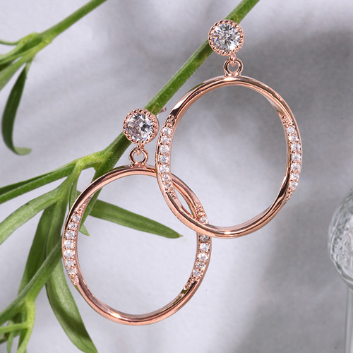 Summer Sale Special + Free Shipping★<br> <font color="red">14K★</font><br> Malit Round Olive Earring<br> EA2843