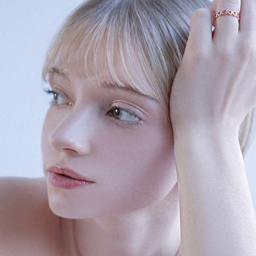 May Spring Special + Free Shipping★<br> <font color="red">14k gold★<br> Ring/Earring SET</font><br> Lovely heart SET SET0200