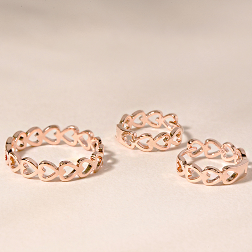 May Spring Special + Free Shipping★<br> <font color="red">14k gold★<br> Ring/Earring SET</font><br> Lovely heart SET SET0200