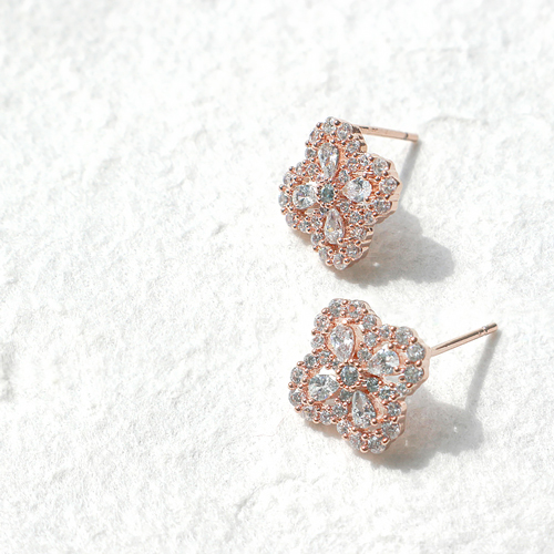 New arrivals 50% off ★Free shipping<br> <font color="red">92.5 Silver★</font><br> Proler Clover Earring<br> EA0068_A