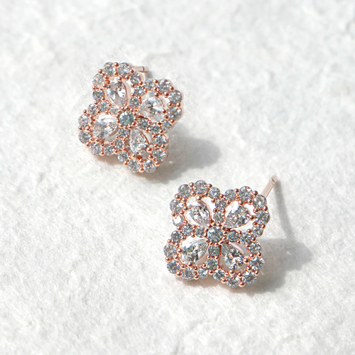 New arrivals 50% off ★Free shipping<br> <font color="red">92.5 Silver★</font><br> Proler Clover Earring<br> EA0068_A
