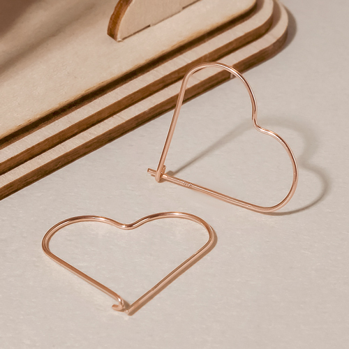 Free Shipping★<br> <font color="red">Total 10K Gold★</font><br> Ping Pong Heart One Touch Ring Earring<br> EA0018_R