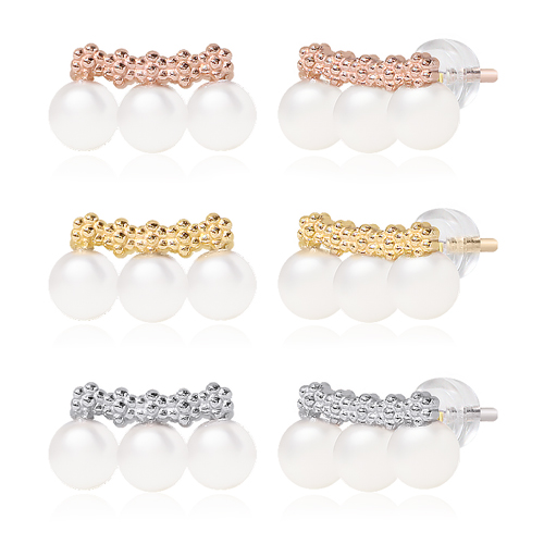 Free Shipping★<br> <font color="red">Total 10K Gold★</font><br> Underthree pearl Mini Earring<br> EA0001_R