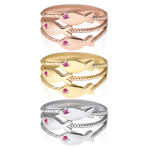 Free Shipping★<br> <font color="red">Total 10K Gold★</font><br> Dorirubi Fish Chain Ring<br> RA0001_R