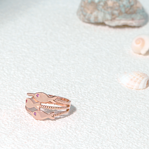 Free Shipping★<br> <font color="red">Total 10K Gold★</font><br> Dorirubi Fish Chain Ring<br> RA0001_R