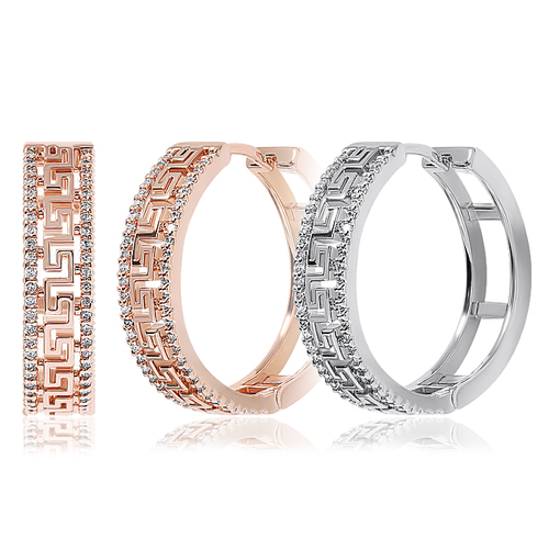 May Spring Special + Free Shipping★<br> <font color="red">14K★</font><br> Metro One Touch Ring Earring<br> EA3132