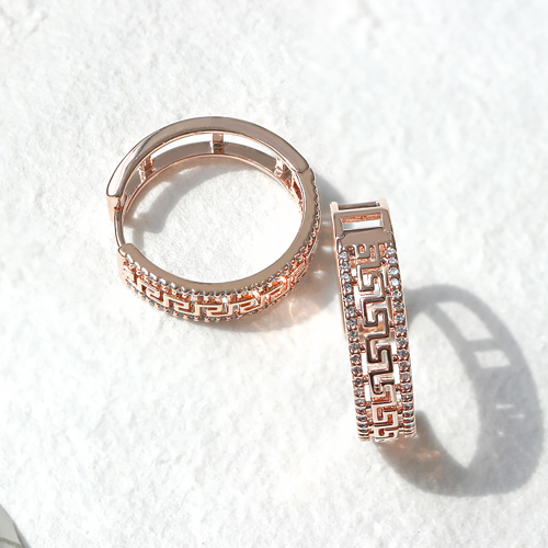 May Spring Special + Free Shipping★<br> <font color="red">14K★</font><br> Metro One Touch Ring Earring<br> EA3132