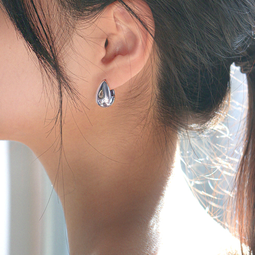 May Spring Special + Free Shipping★<br> <font color="red">14K★</font><br> Biref One Touch Ring Earring<br> EA3138