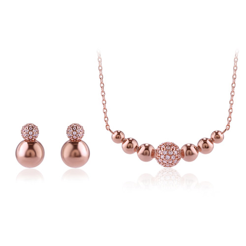 Set Special Sale 60%+Free Shipping<br> <font color="red">14k★<br> Earrings/Necklace SET</font><br> Mignon SET SET0145 Korea