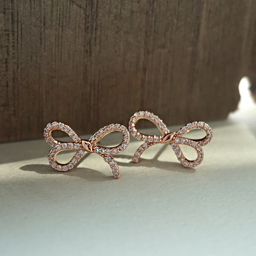 May Spring Special + Free Shipping★<br> <font color="red">14k★</font><br> Levian Bowknot Earring<br> EA2489