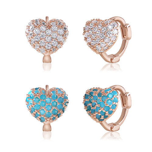 Free summer special price + free shipping★ <font color="red"><br>14K★</font><br> Eros heart one touch ring Earring<br> EA2737 Korea
