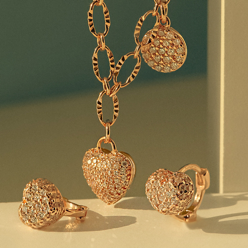 Free summer special price + free shipping★ <font color="red"><br>14K★</font><br> Eros heart one touch ring Earring<br> EA2737
