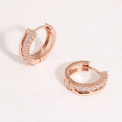 Free summer special price + free shipping★<br> <font color="red">14K★</font><br> Nanette One Touch Ring Earring<br> EA3134