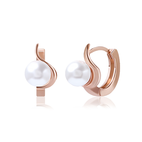 Free summer special price + free shipping★<br> <font color="red">14k ★</font><br> Shoe pearl one-touch ring Earring (4mm)<BR> EA2105 Korea