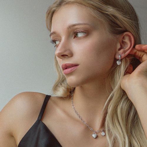Free summer special price + free shipping★ <font color="red"><br>14K★</font><br> Earring 2 types + Necklace SET<br> Eros/Katie Earring+Necklace SET0118