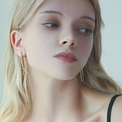Free summer special price + free shipping★ <font color="red"><br>14k gold★</font><br> Kalath One Touch Olive Earring<br> EA1537