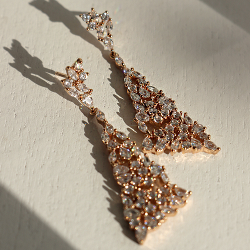 Today only this price★14k gold★<br> <font color="red">Star multiple outfits<br> 14k gold★</font><br> Chandelier Star Earring EA0612