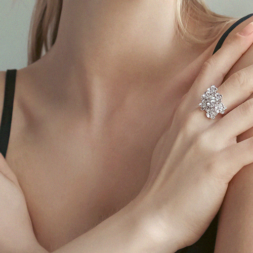 Daily Sale★<BR> <font color="red">♣Garden Series♣</font><br> Flower Basket Ring (free, L)<BR> RA0640