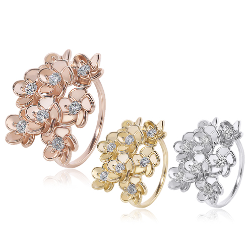 Daily Sale★<BR> <font color="red">♣Garden Series♣</font><br> Flower Basket Ring (free, L)<BR> RA0640 Korea