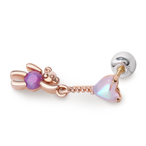 New arrivals 50% off ★Free shipping<br> <font color="red">14k gold★</font><br> Liber opal piercing<br> CEA0081 Korea
