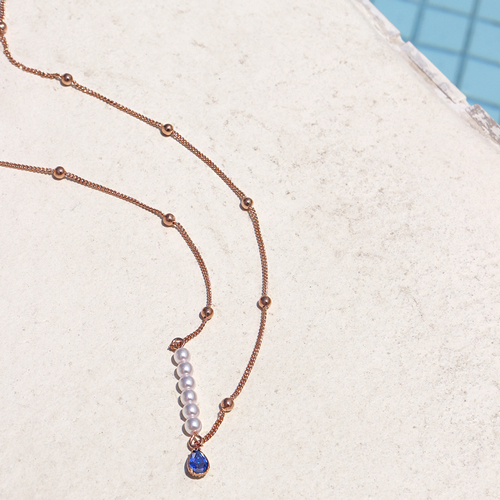 Free summer special price + free shipping★<br><font color="red"> </font>Audrey pearl Necklace(4mm)<br> NA0430