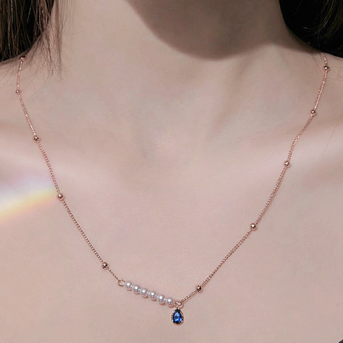 Free summer special price + free shipping★<br><font color="red"> </font>Audrey pearl Necklace(4mm)<br> NA0430