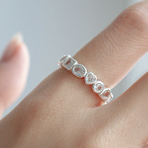 Free summer special price + free shipping★<br> <font color="red">Total 92.5 Silver</font><br> Yegrina Crystal Ring<br> LRA0004