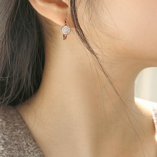 Free summer special price + free shipping★ <font color="red"><br>14K★</font><br> Niel One Touch Ring Earring<br> EA1345