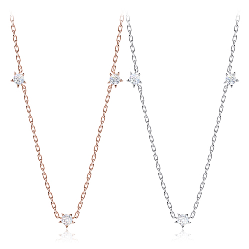 Free summer special price + free shipping★<br> <font color="red">Total 92.5 Silver★</font><br> Vesty Crystal Necklace<br> NA0332