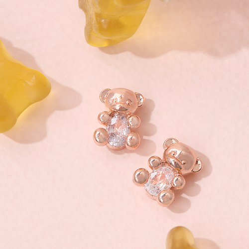 Free summer special price + free shipping★<br> <font color="red">14k★</font><br> Teddy Crystal Earring<br> EA2545