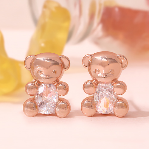 Free summer special price + free shipping★<br> <font color="red">14k★</font><br> Teddy Crystal Earring<br> EA2545