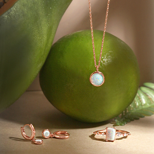 Summer Sale Special + Free Shipping★<br> <font color="red">14k★<br> Earring/Necklace/Ring SET</font><br> Lime opal SET SET0370