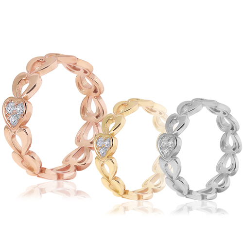 Free summer special price + free shipping★<br> <font color="red">Total 92.5 Silver</font><br> Heartbus Crystal Ring<br> LRA0008