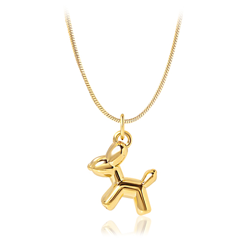 <font color="red">99.9% Pure Gold 24K Gold</font> Necklace<br><font color="red"></font> Balloon Puppy Snake Chain Necklace<BR> NA0008_J
